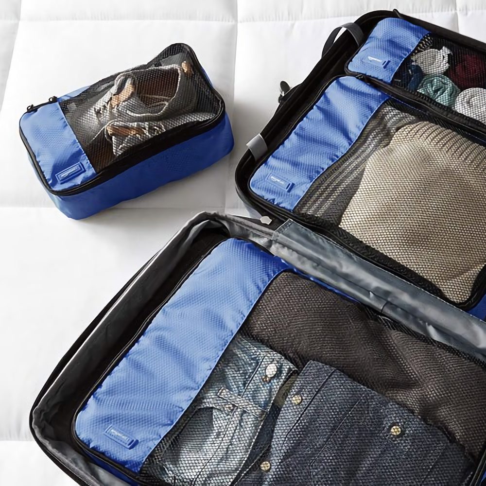 Cubes d'emballage suspendus, étagères de placard portables, organisateur de  vêtements à Compression pliable de voyage pour valise à bagages à main